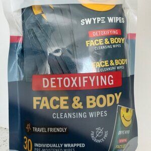 Detoxifying Face & Body Cleansing Wipes - Black and Red